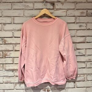Aerie Oversized Petal Pink Crewneck Sweatshirt